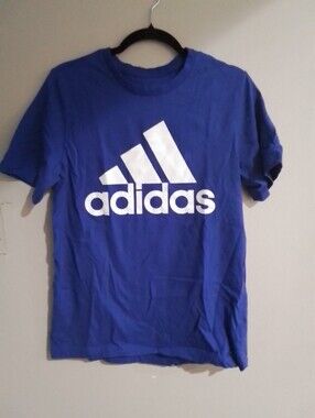 adidas Royal Blue Tee with White Logo